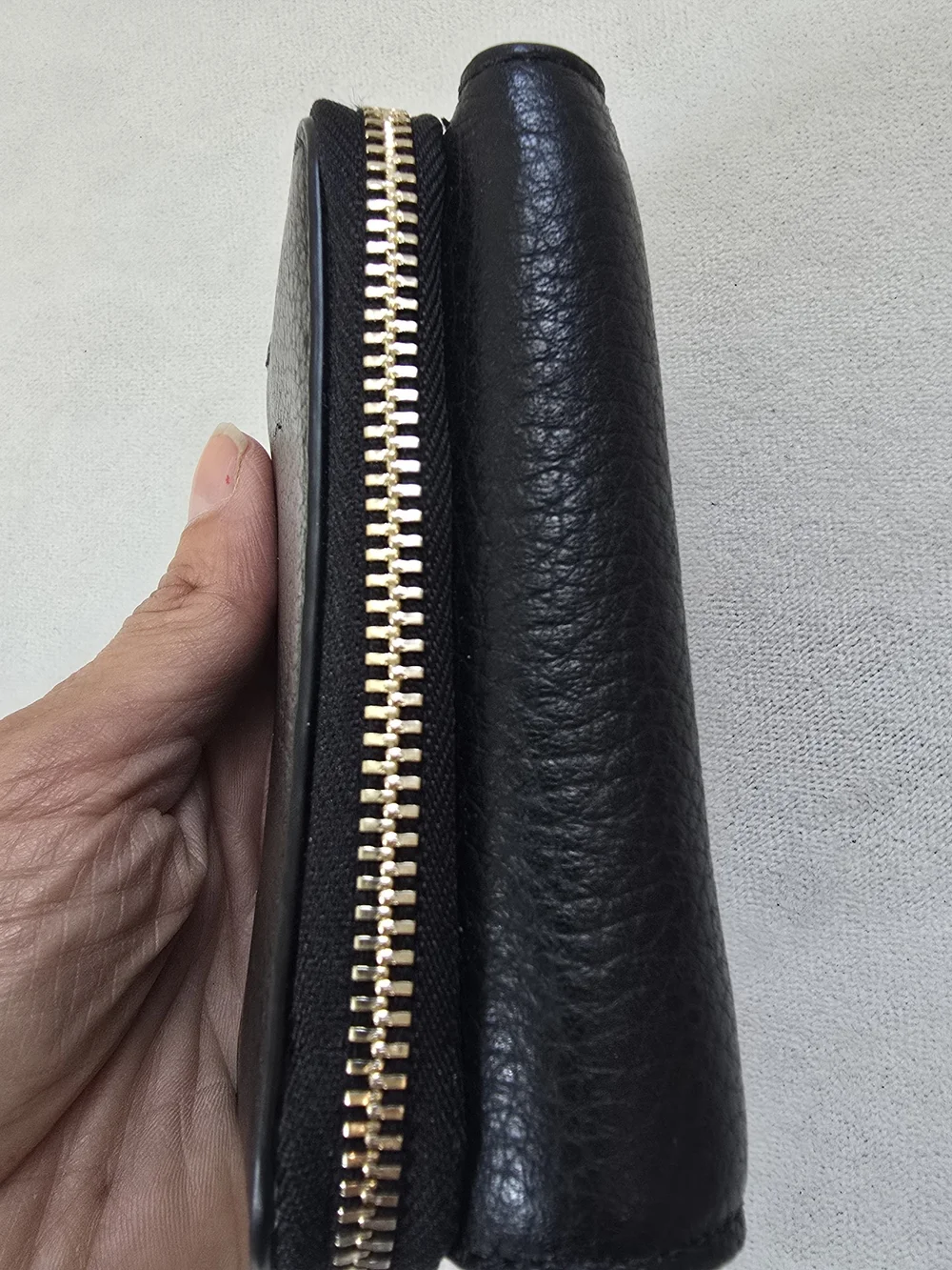 Kate Spade New York Black Leather Wallet with Gold Logo